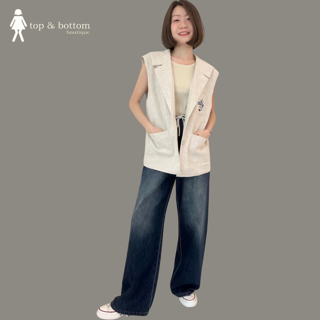 DENIM WIDE LEG LONG PANT