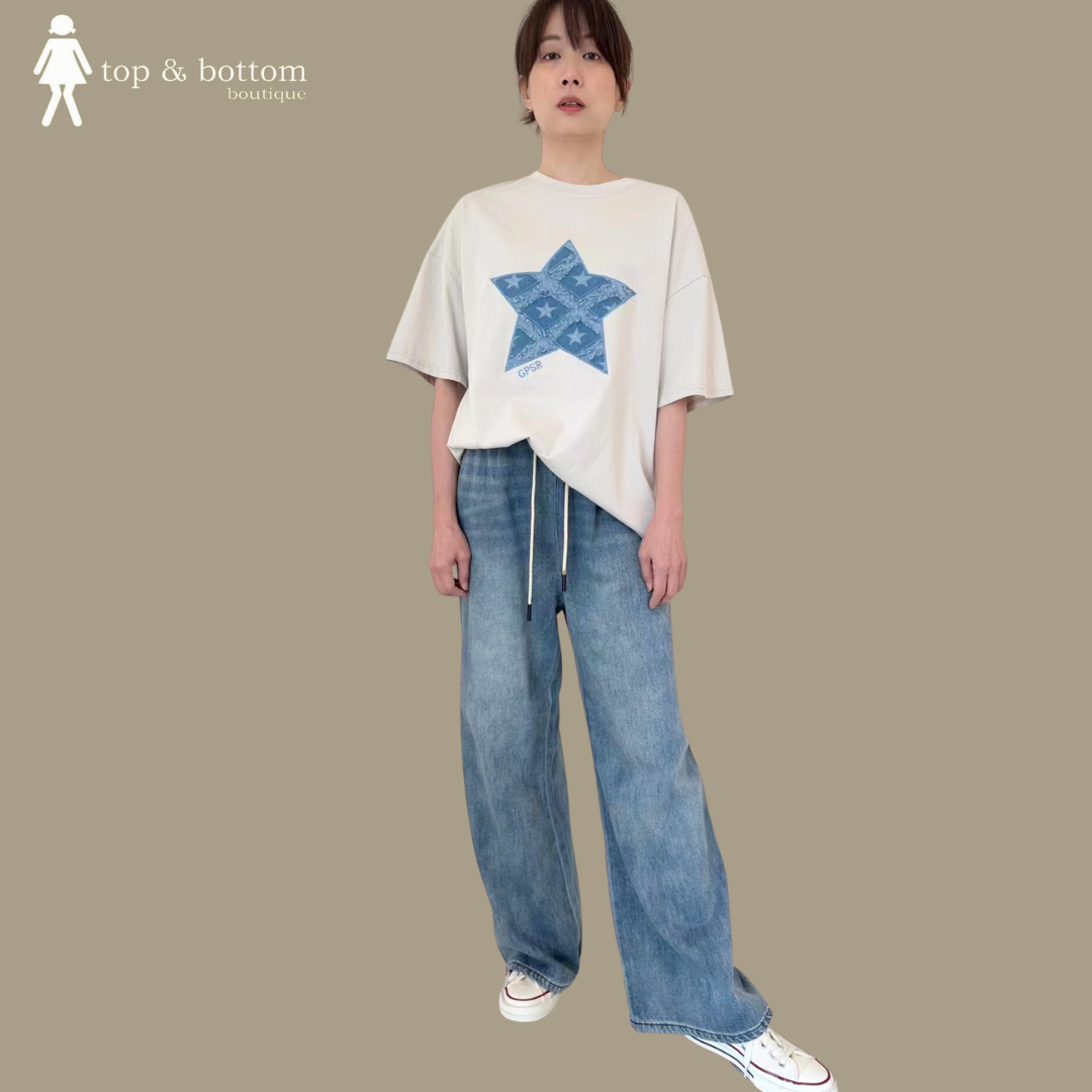 DENIM WIDE LEG LONG PANT