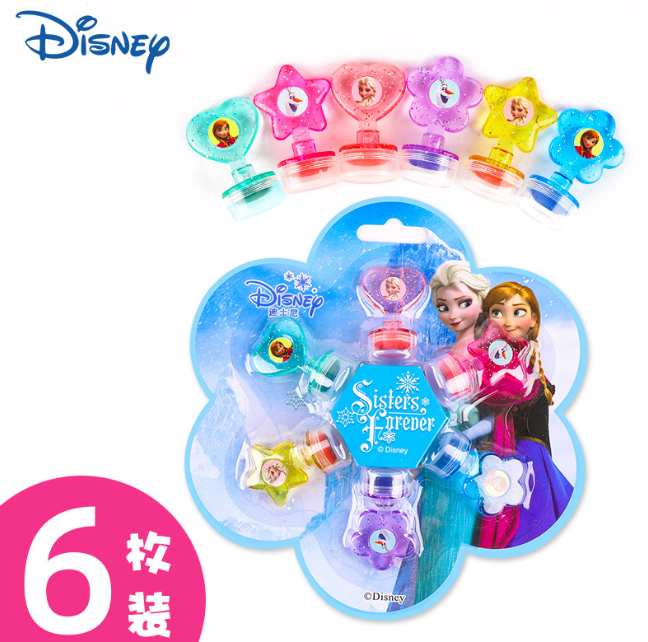 迪士尼冰雪奇缘卡通印章套装（6枚）