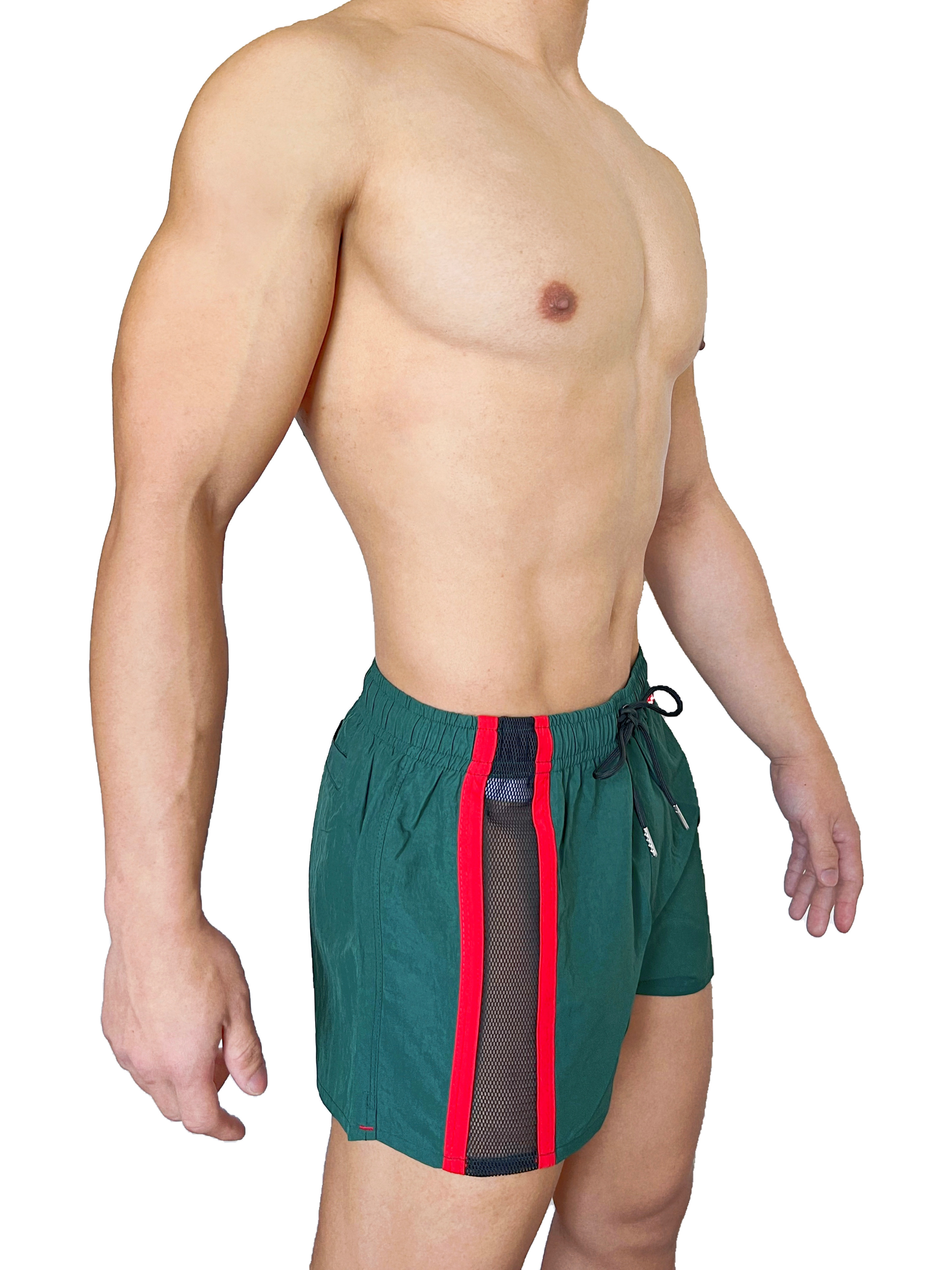 UP For Fun 沙灘短褲 深草綠