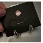 [S] NYU.NYU WATER DROPLETS DUO RING STUDS,SILVER, SNN148 (SNN148)
