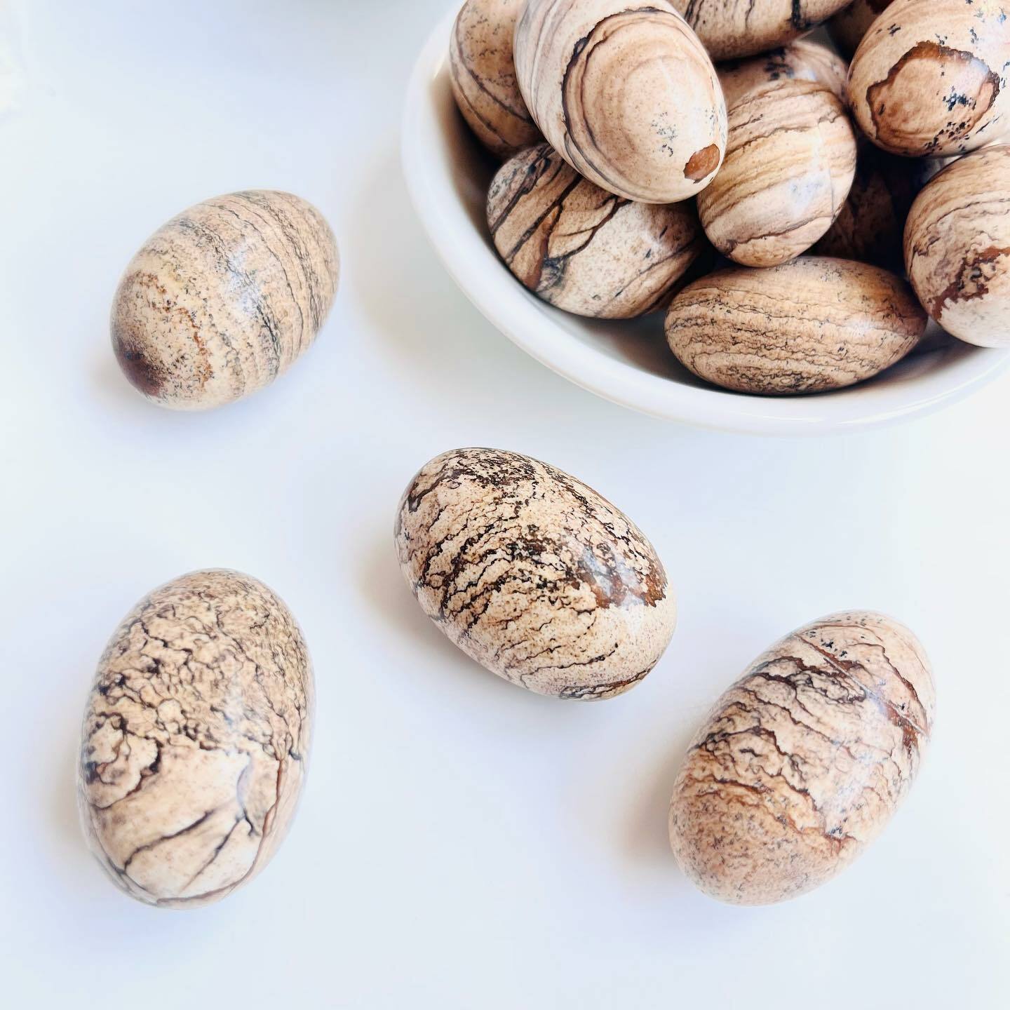 [原石] 圖畫碧玉 / 國畫石 水晶滾石