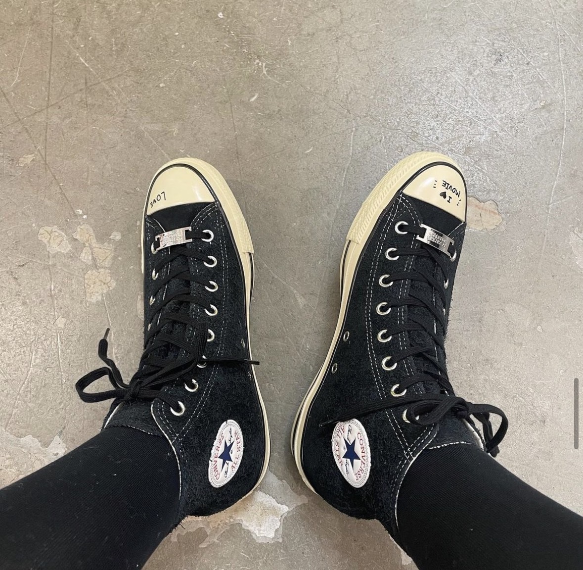 31309980215 CONVERSE ALL STAR US HI / DK 黑色絨面高筒