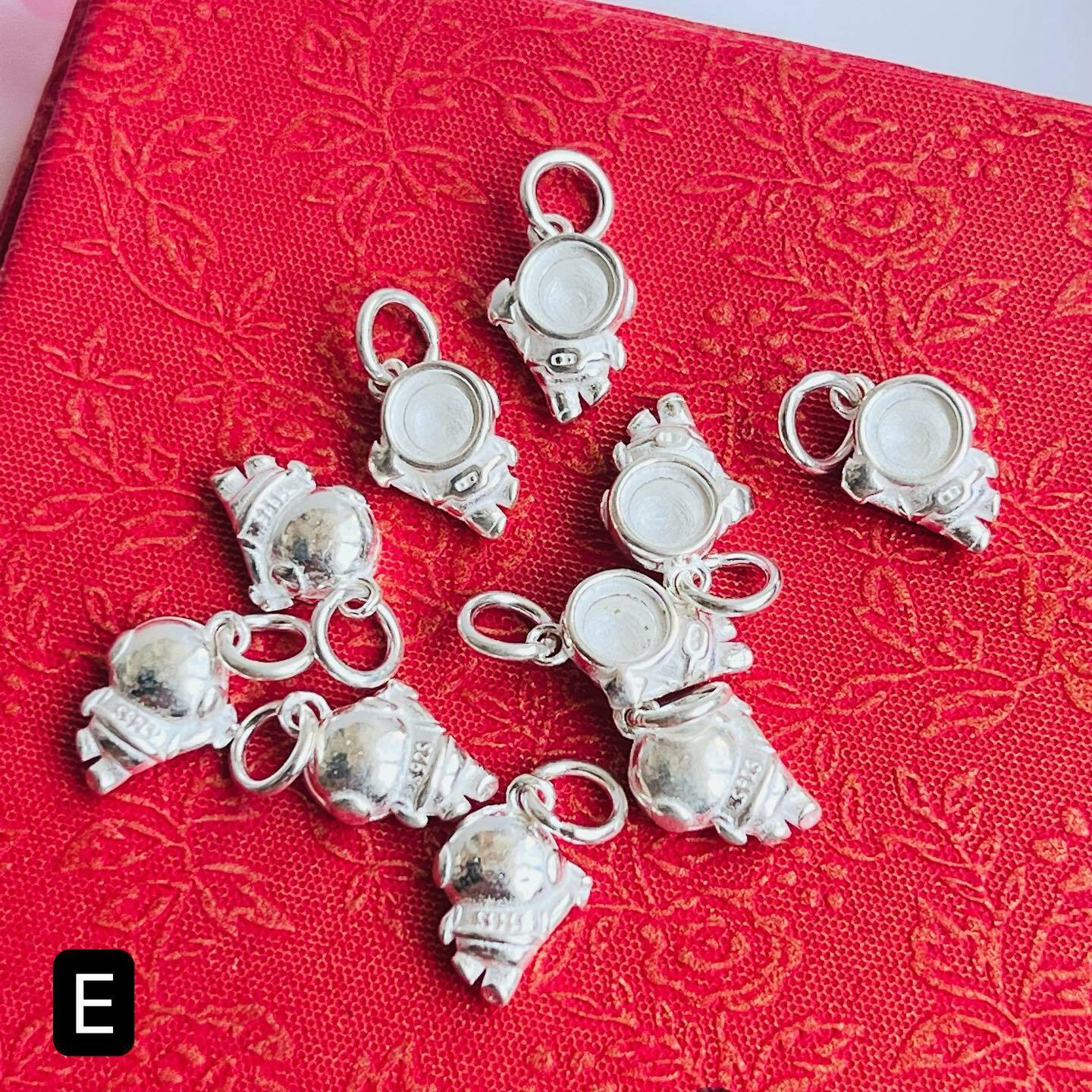 [原石] 太空人吊墜 925銀