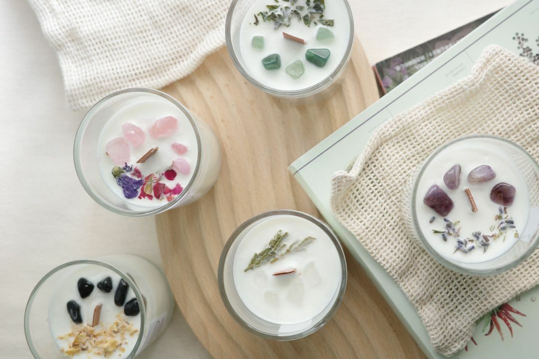 [草草了事] 手工花草許願蠟燭 120g玻璃罐