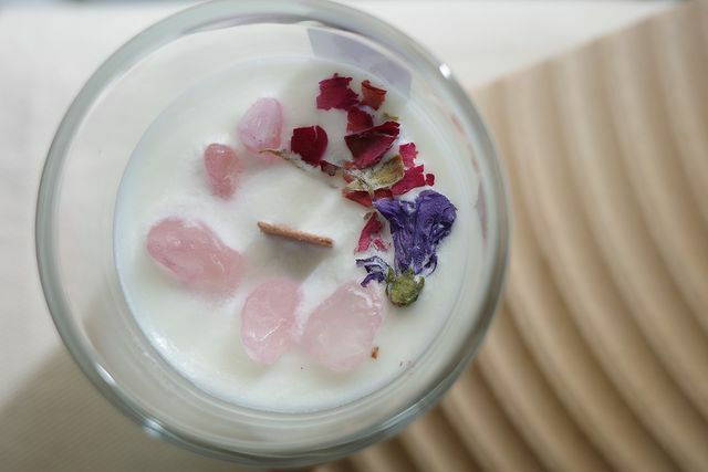 [草草了事] 手工花草許願蠟燭 120g玻璃罐