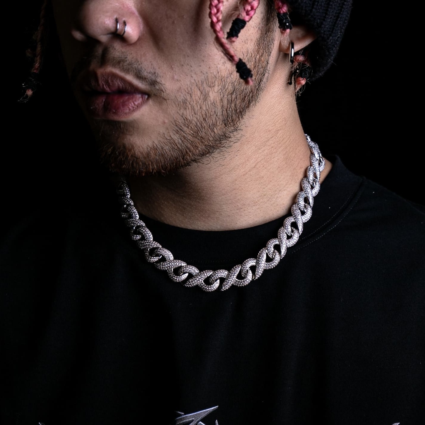 16mm滿鑲無限記號項鍊