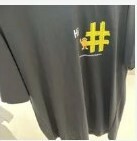 [S] BEENTRILL HI BYE HASHTAG OVERFIT SHORT SLEEVE T-SHIRT,BLACK, BA232TS022-BK [FINAL SALE](SBT109)