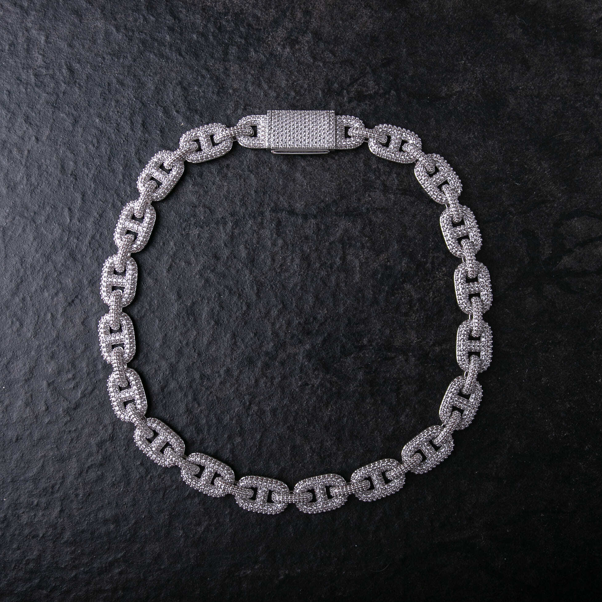 15mm滿鑲泡泡水項鍊