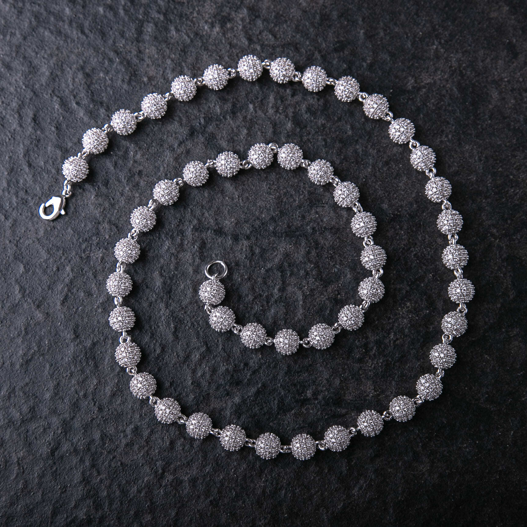 10mm滿鑲冰球珠鍊