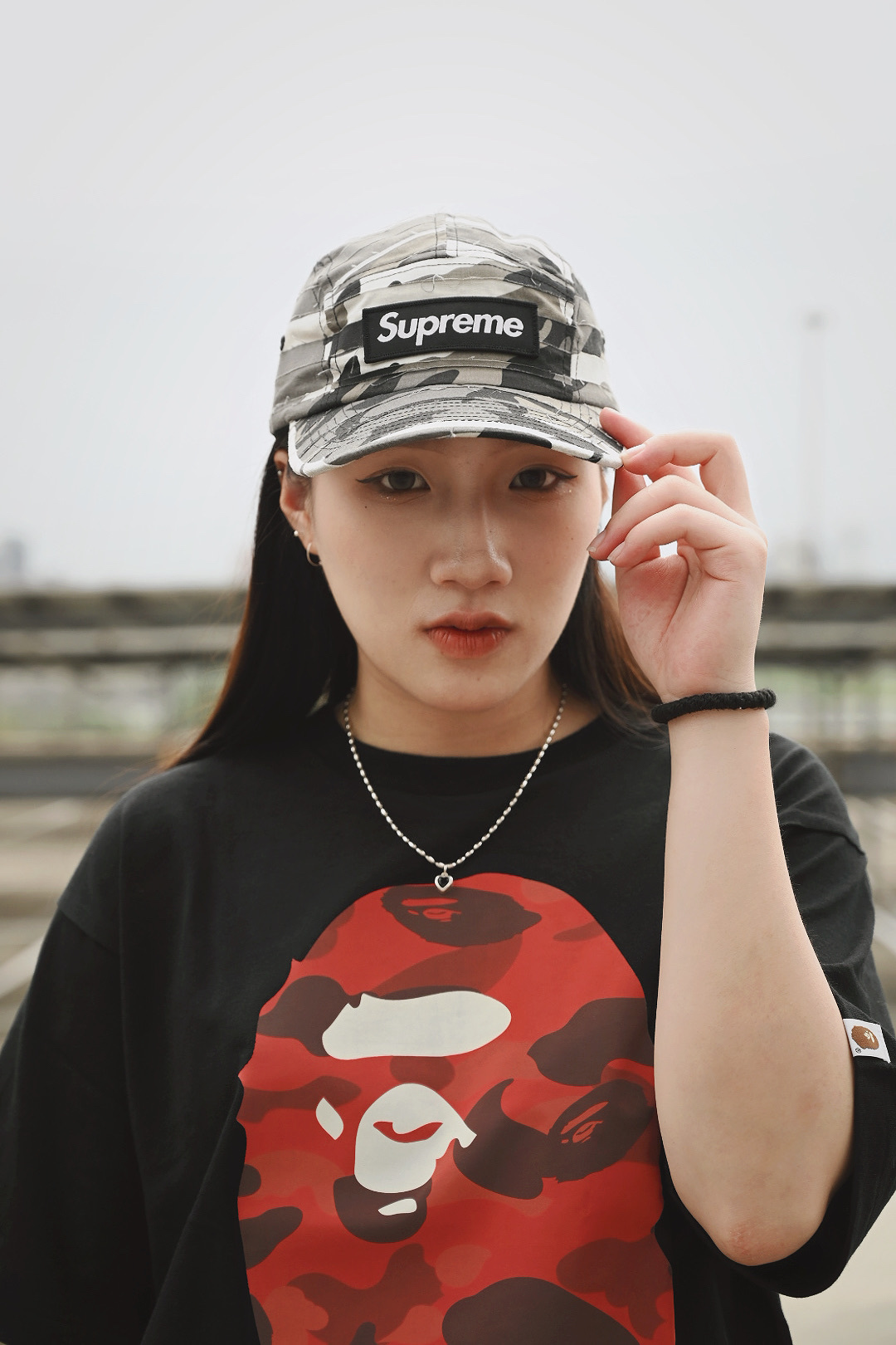 台北店限量專區㊙Supreme CUT CAMO CAMP CAP 破壞帽