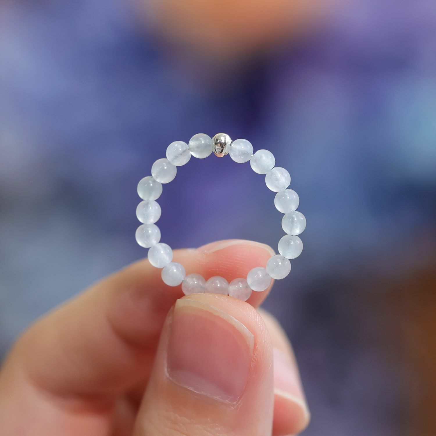 冰白．滿圈翡翠戒指（產品編號：JW003）