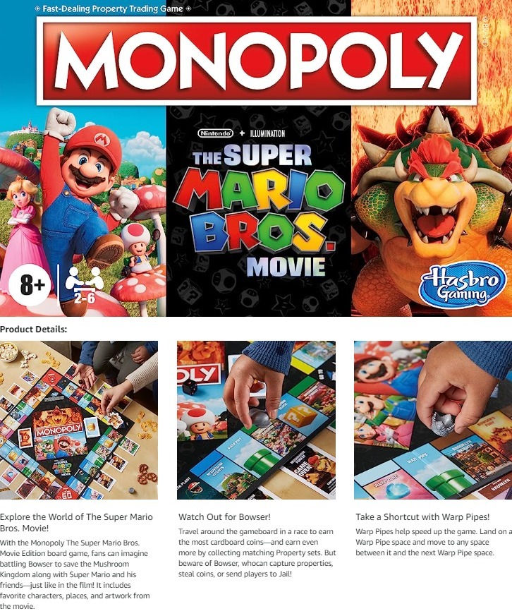 美國Super Mario電影珍藏版大富翁