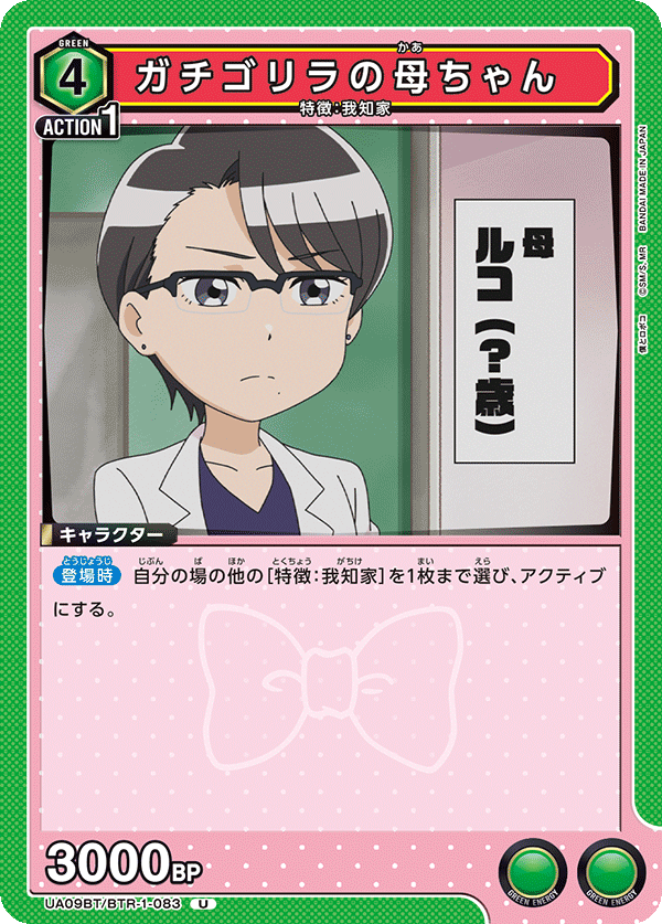 UA09BT/BTR-1-083 我知大猩猩的母亲