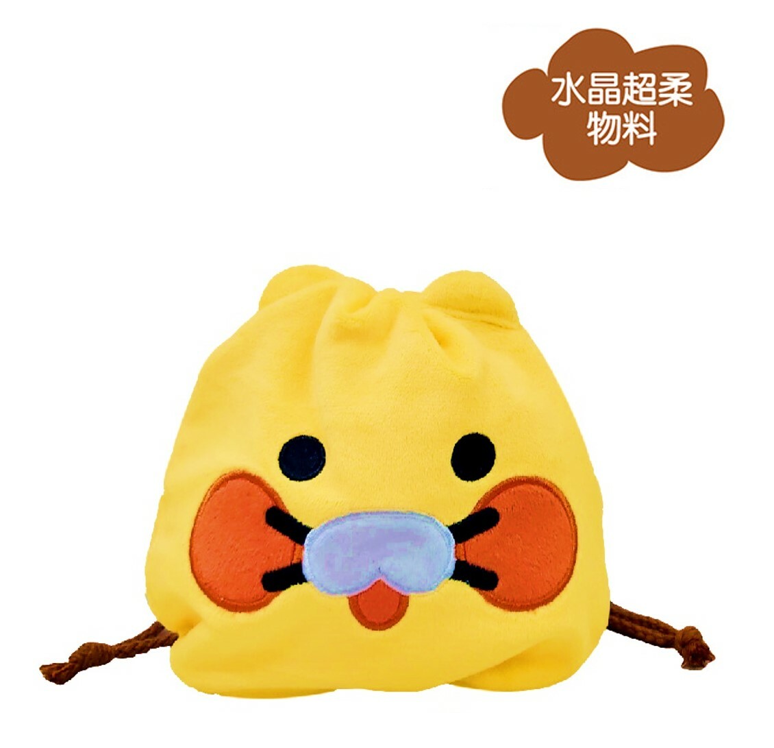 Kakao Friends - 多用毛絨索繩袋 化妝袋(春植)
