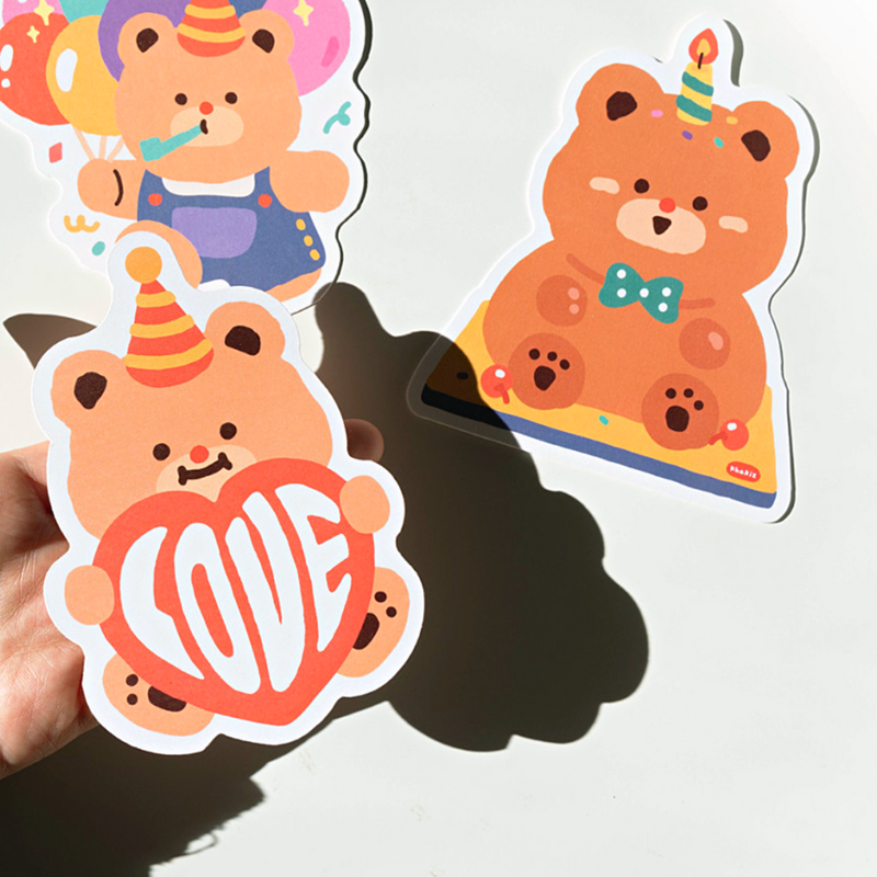 Khakiz die-cut Postcard－Ligom Congratulate Series (Korean Stationery Brand)