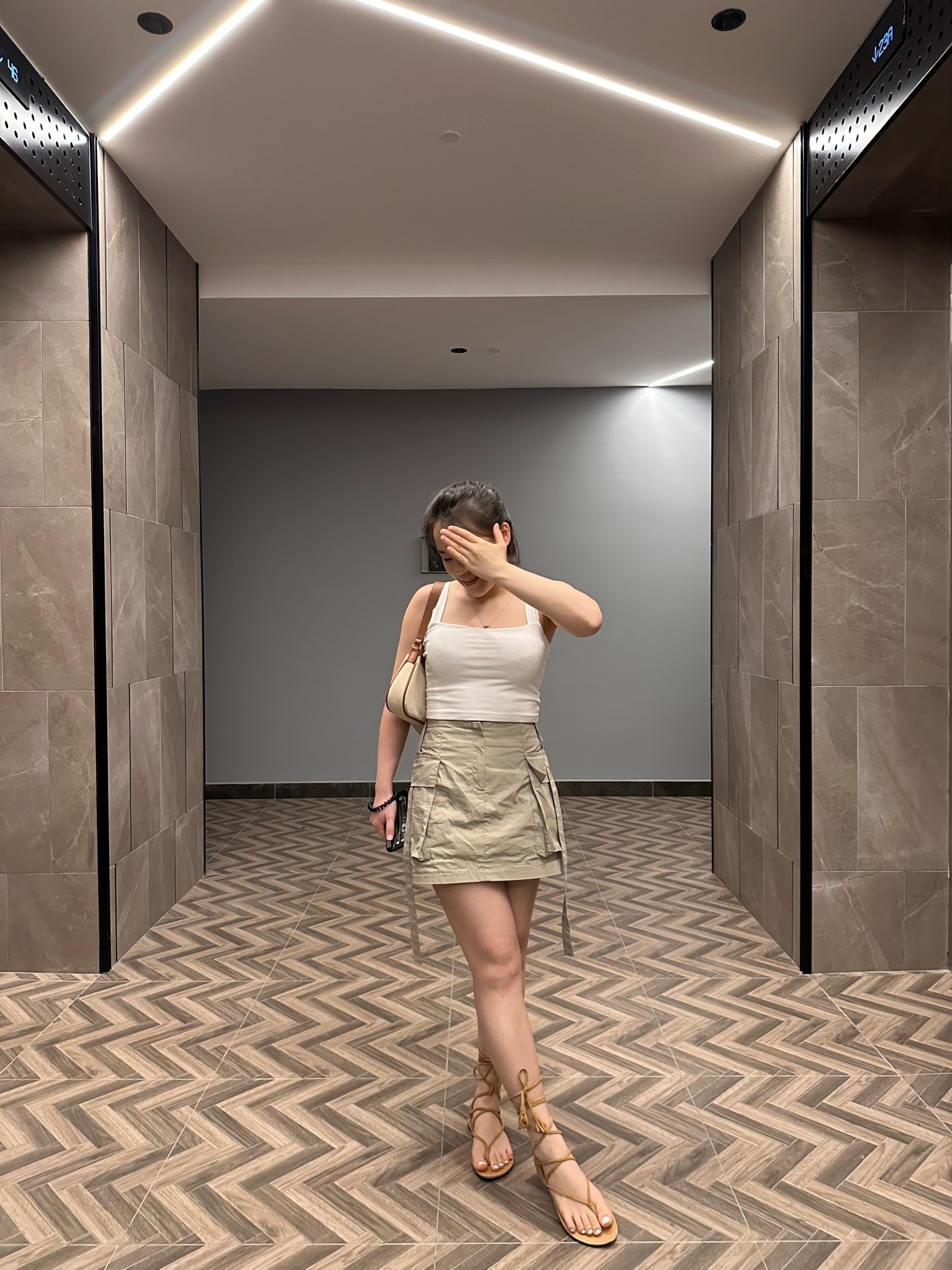 入門版！工裝袋口連長帶短裙 // 兩色入