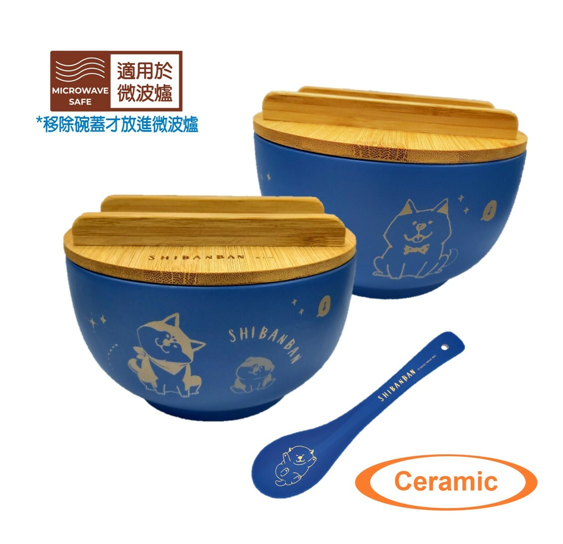 柴犬 6 吋 湯杯湯碗連匙套裝