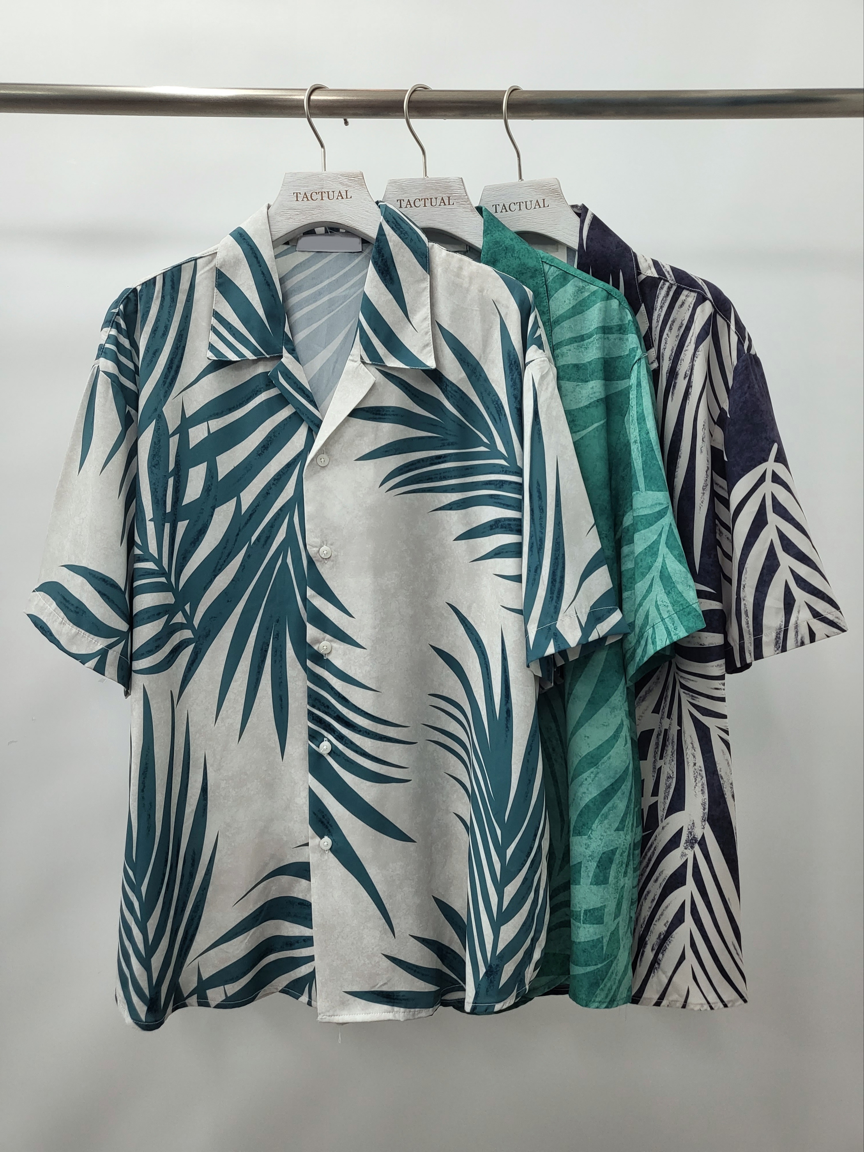 樹葉花紋短袖恤衫 S2080