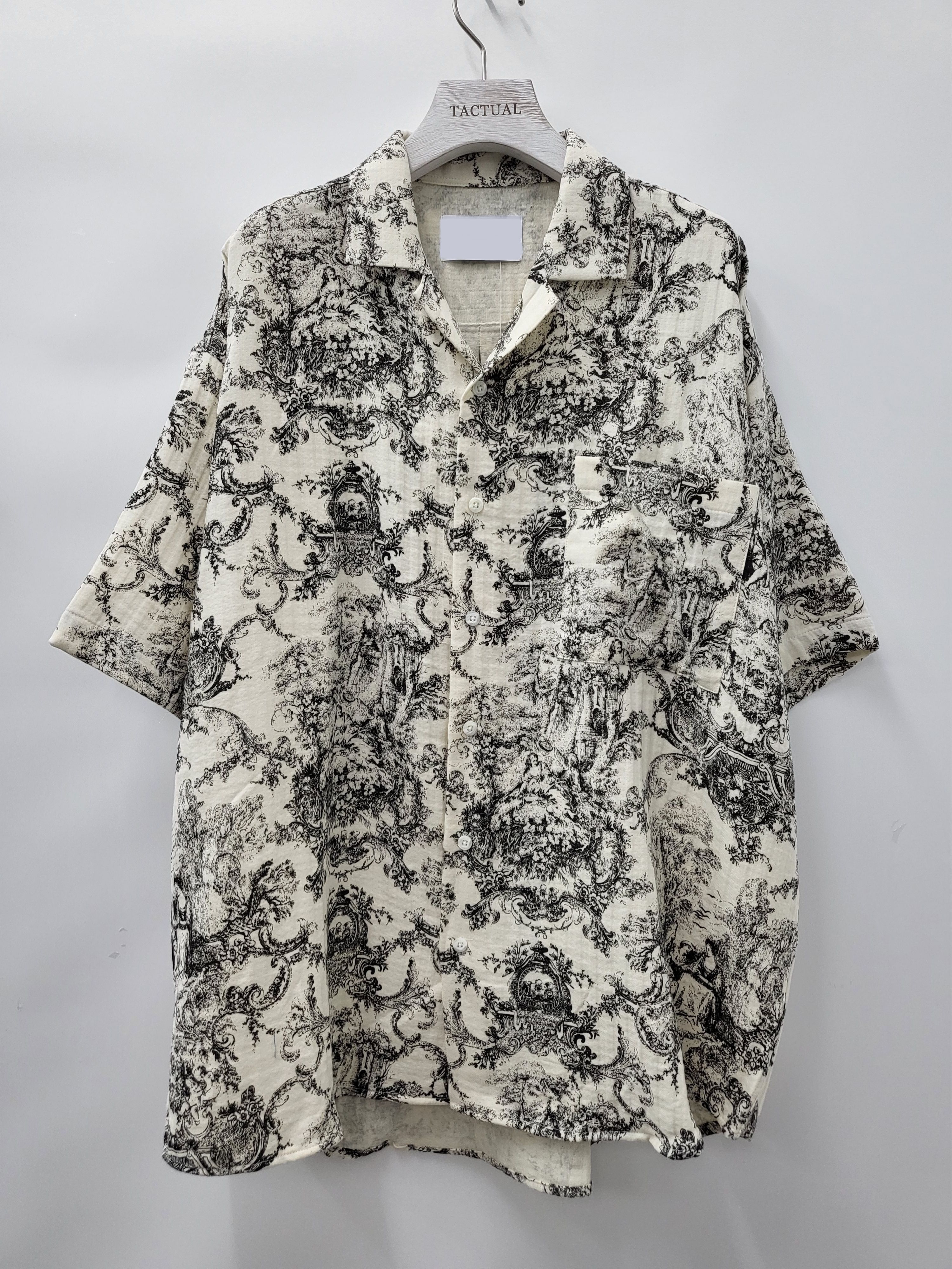 花紋短袖恤衫 S2077