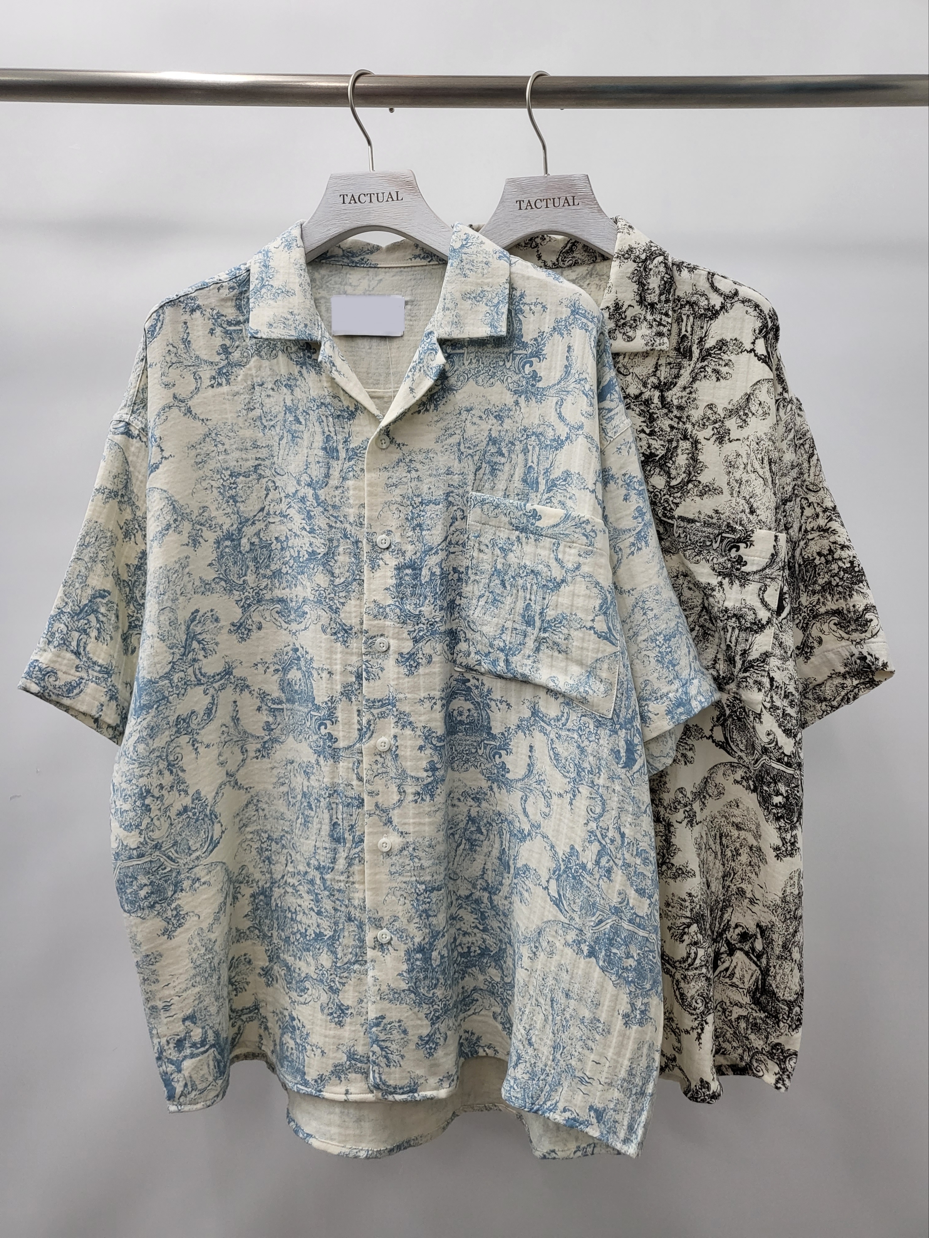 花紋短袖恤衫 S2077