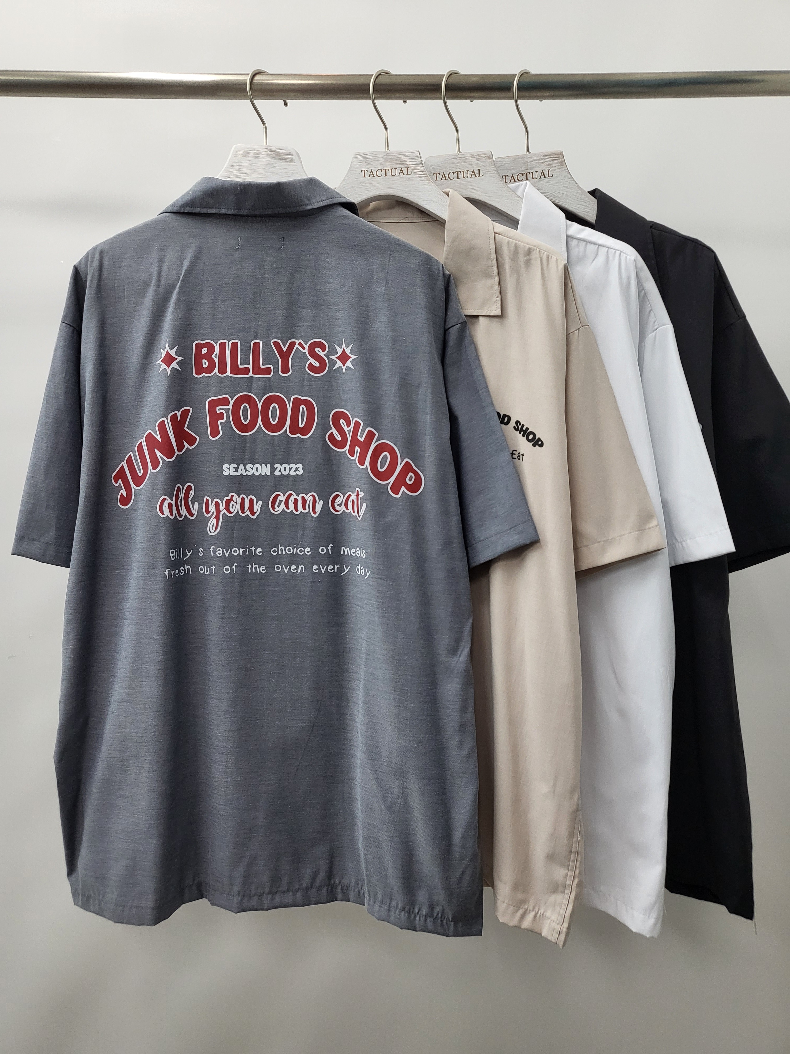 英文字短袖恤衫 S2083