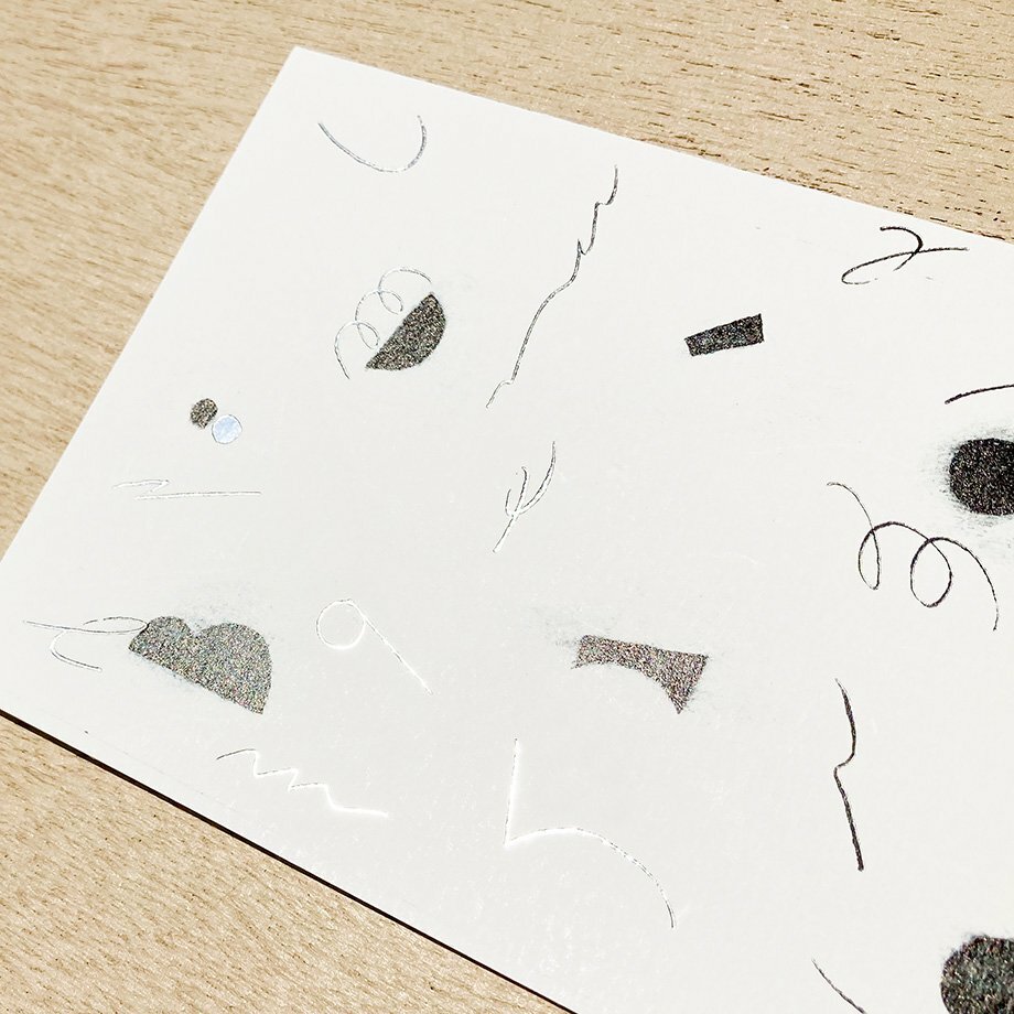 西淑 動態（銀箔 ）箔押明信片｜日本表現社