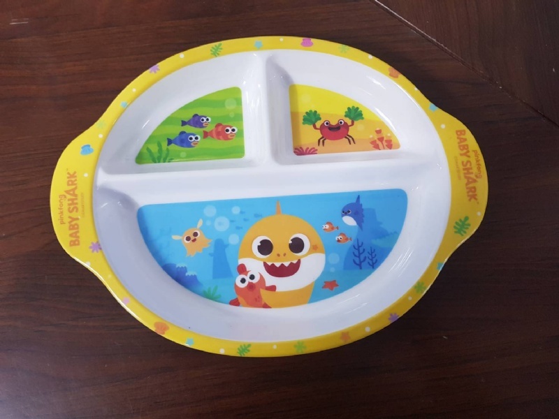 韓國日用品代購_鯊魚寶寶分隔餐盤