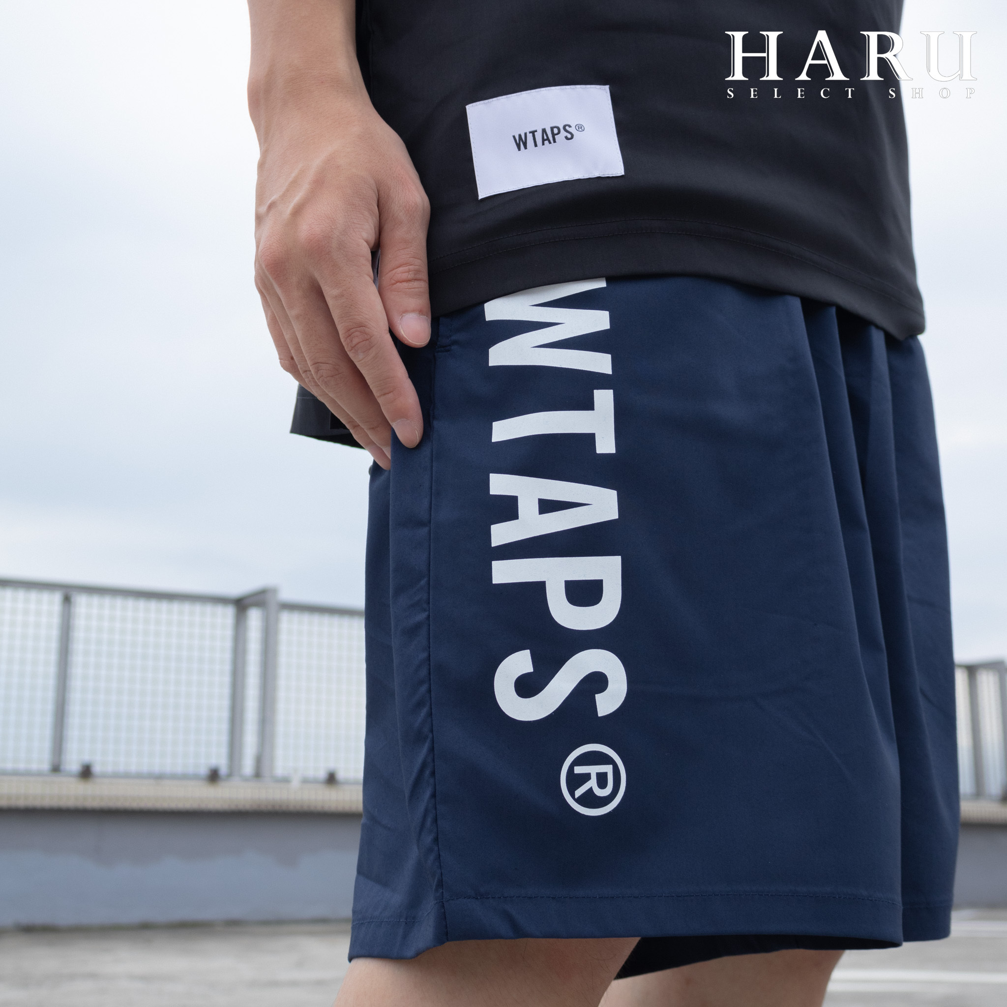 WTAPS SPSS2002 SHORTS CTPL WEATHER SIGN LOGO印花灰色海軍藍