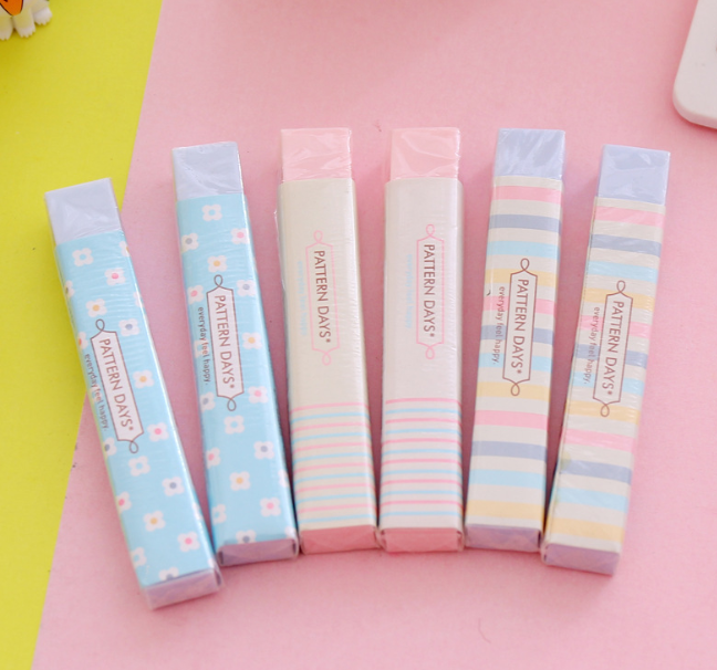 小清新长条橡皮擦（颜色随机）