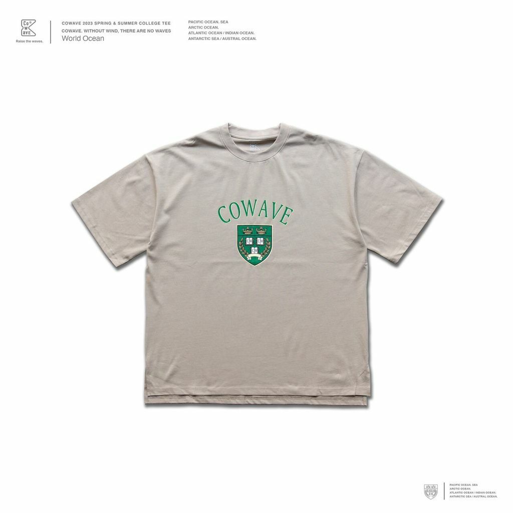 Cowave 2023 Spring & Summer College tee - Khaki