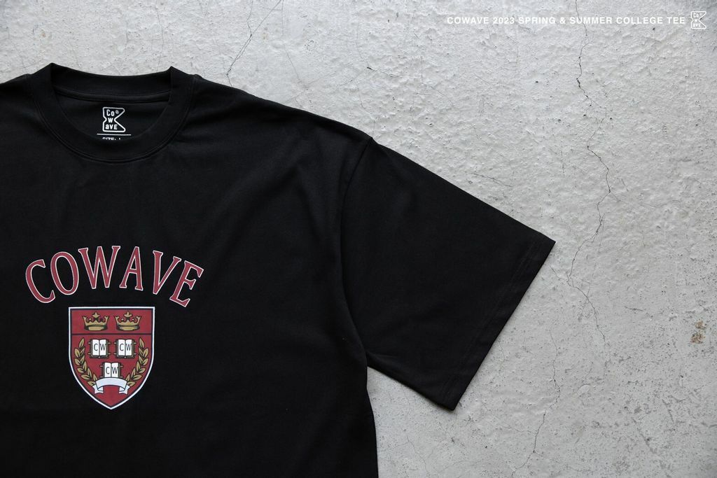 Cowave 2023 Spring & Summer College tee - BLACK
