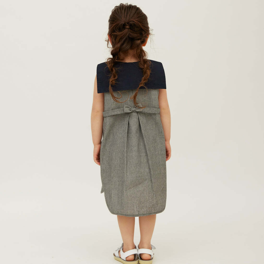 日本Petitmig 純棉水手領洋裝 - Navy