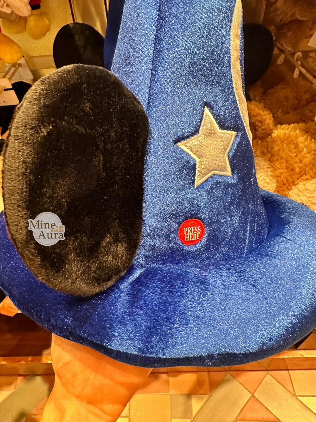 米奇 Mickey 魔法師 藍色魔法帽 發光 造型帽 帽子 -香港迪士尼樂園