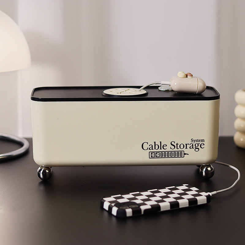 《2697》北歐風電線收納盒充電器電源線收納