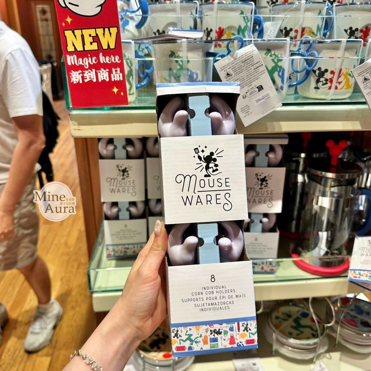 米奇 Mickey 經典手套 手手 造型 玉米夾 固定夾 -香港迪士尼樂園