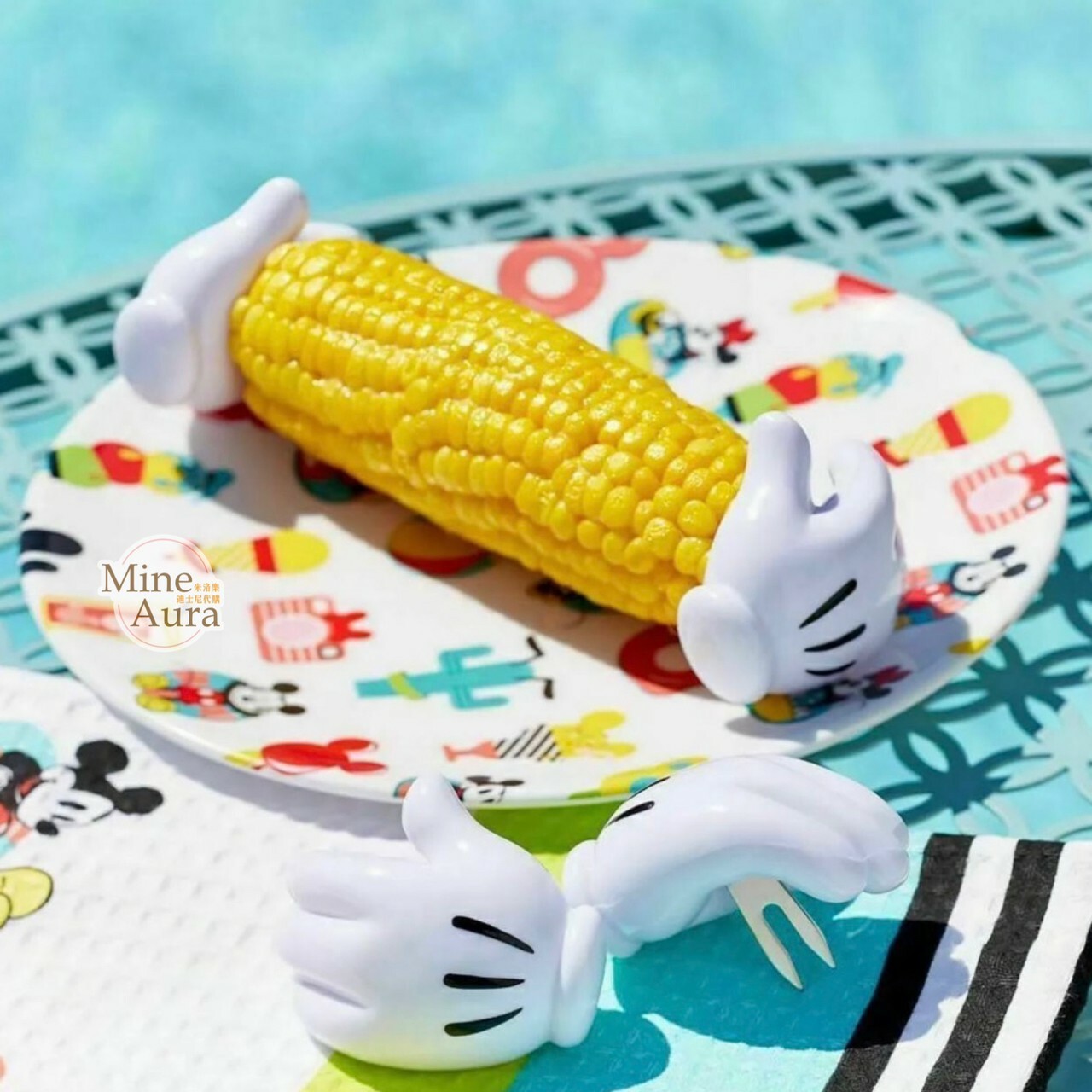 米奇 Mickey 經典手套 手手 造型 玉米夾 固定夾 -香港迪士尼樂園