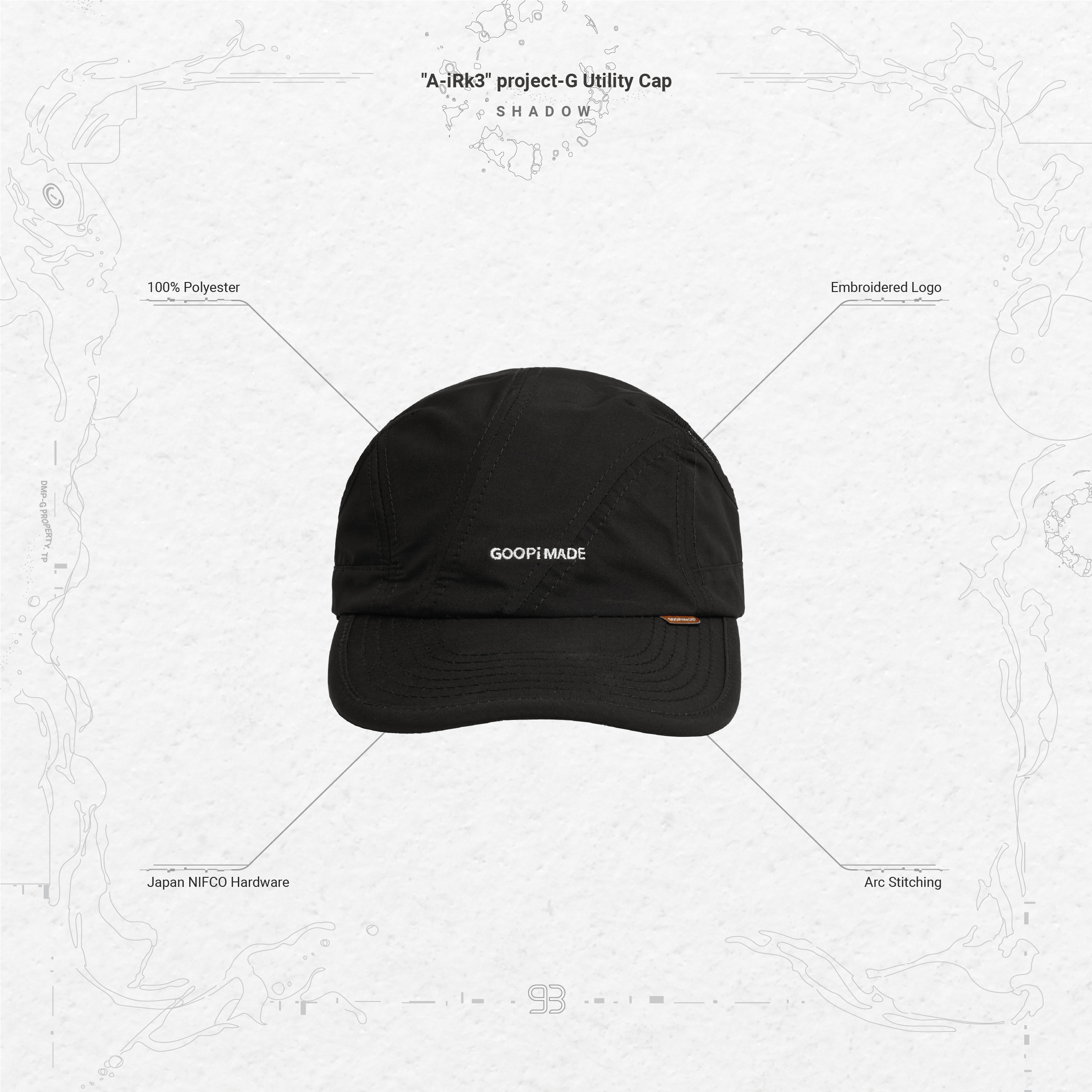 A-iRk3” project-G Utility Cap - Shadow