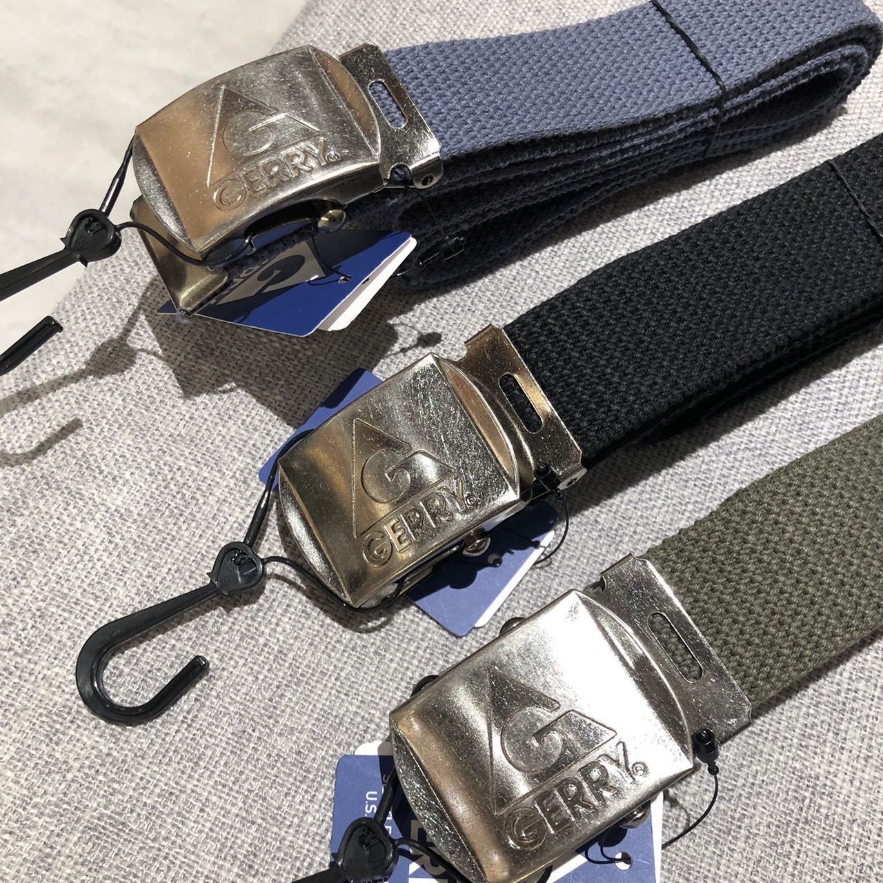 GERRY 工裝帆布皮帶 鐵扣LOGO布標 GR075ZM