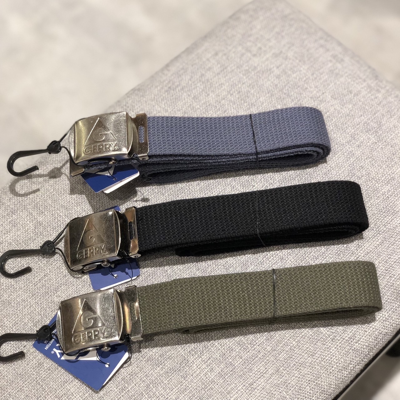 GERRY 工裝帆布皮帶 鐵扣LOGO布標 GR075ZM