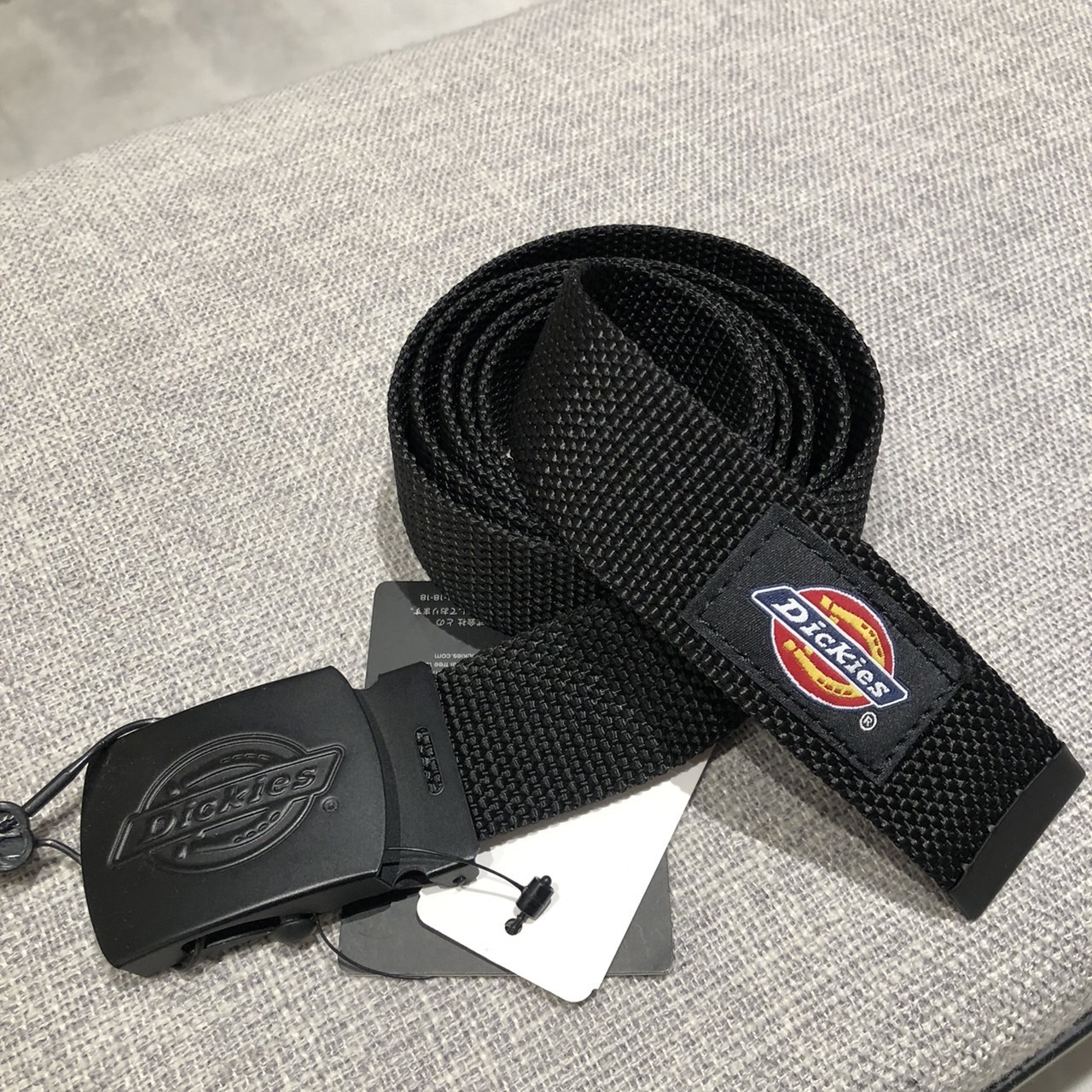 Dickies 工裝帆布皮帶 消光黑壓紋 DS0253Z