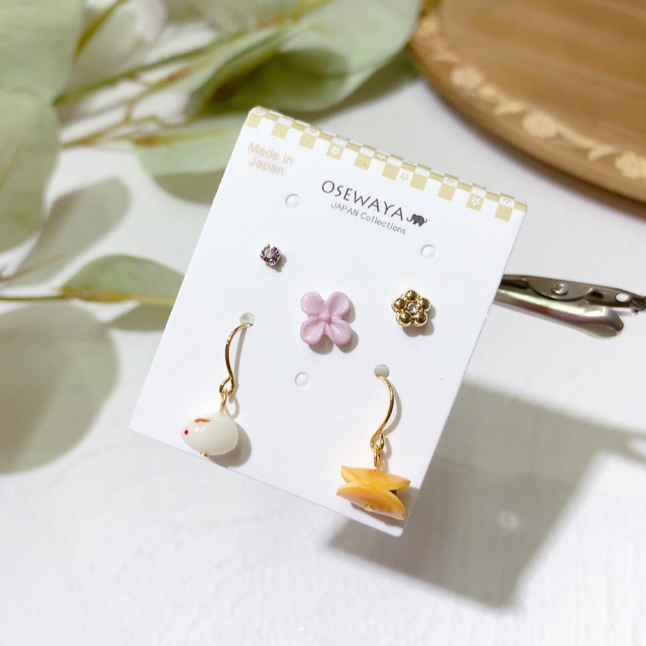 兔仔和菓子耳環