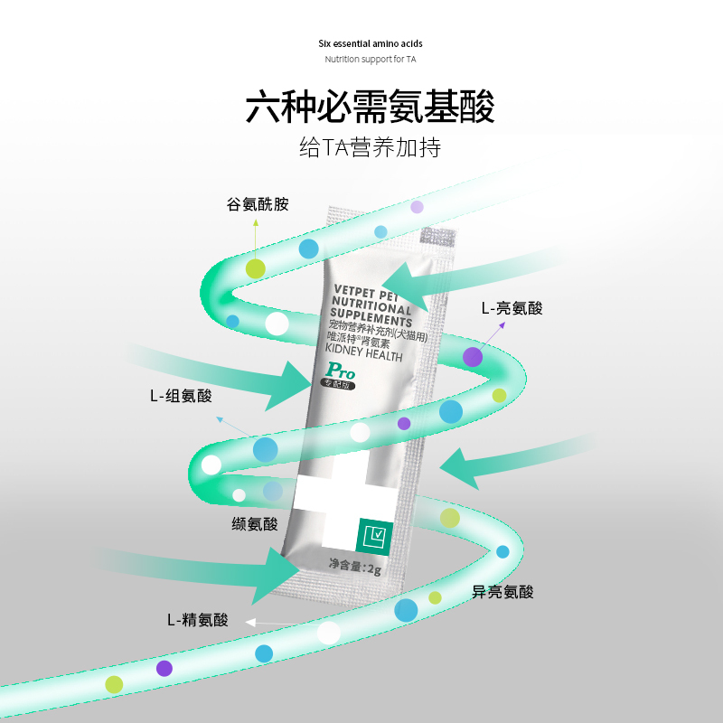 VETPET唯派特PRO 营养补充剂 肾氨素 粉状  6种氨基酸（2g*30）