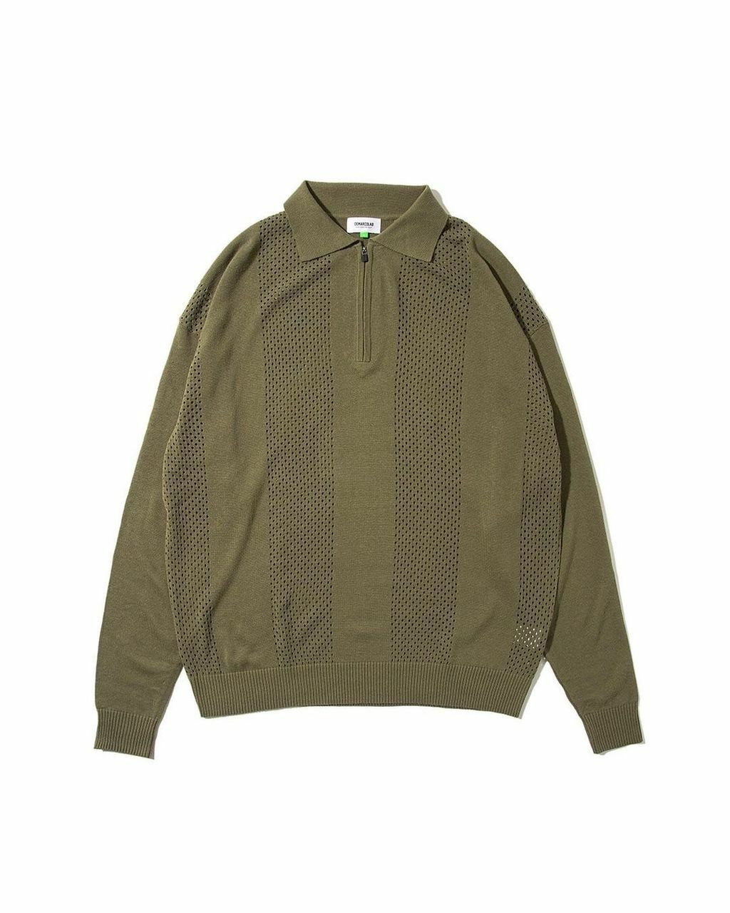 MESH KNIT ZIP C-SWEAT 三色