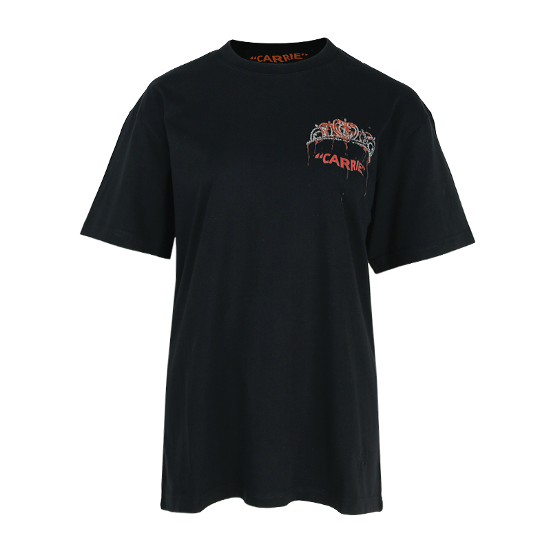 JW ANDERSON Logo 圖案印花黑色T恤 -T