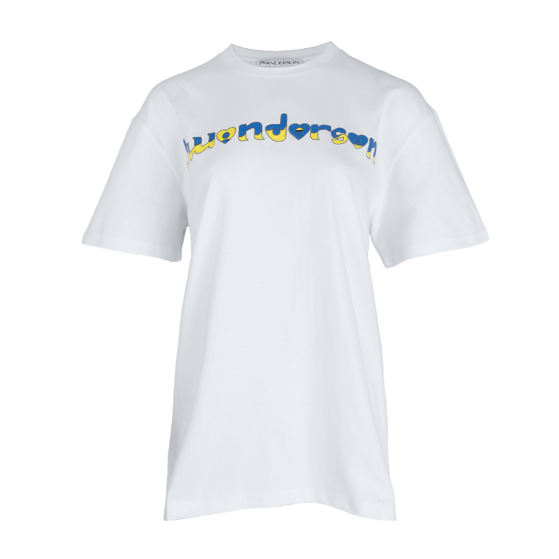 JW ANDERSON Logo 印花白色T恤 -T