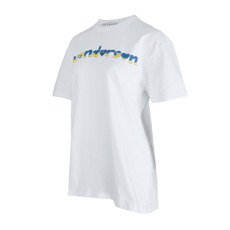 JW ANDERSON Logo 印花白色T恤 -T