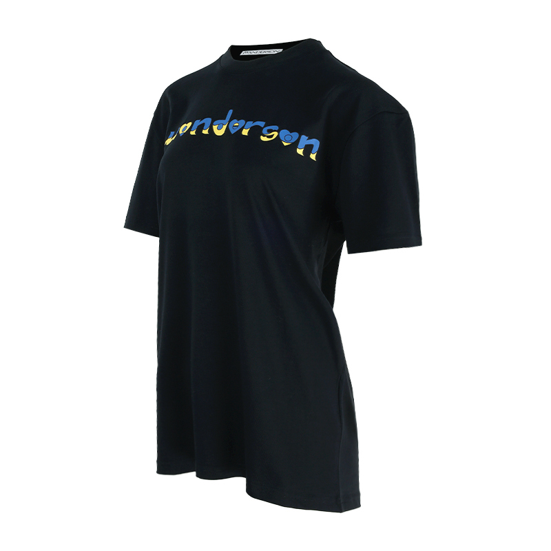 JW ANDERSON Logo 印花黑色T恤 -T