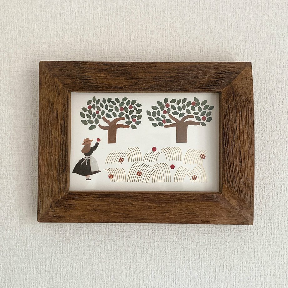 Necktie領帶 蘋果樹（金箔 ）箔押明信片｜日本表現社