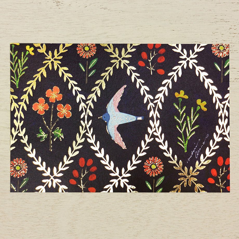 淺野綠 童話（金箔 ）箔押明信片｜日本表現社